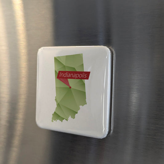 Indianapolis Indiana Magnet | Hoosier Heart | 2x2 | Made in Canada - PhiloPerse