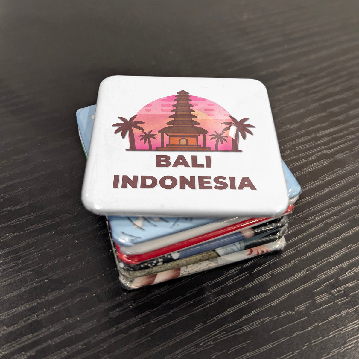 Indonesia Asia Magnet | Bali Spirit of the Illustrated Island of the Gods | 2x2 | Made in Canada