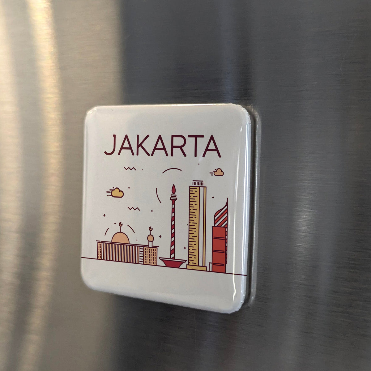 Jakarta Indonesia Asia Magnet | Thousand Islands Capital of the Archipelago | 2x2 | Made in Canada