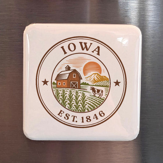 Iowa Magnet | The Hawkeye State | 2×2 | Made in Canada - PhiloPerse