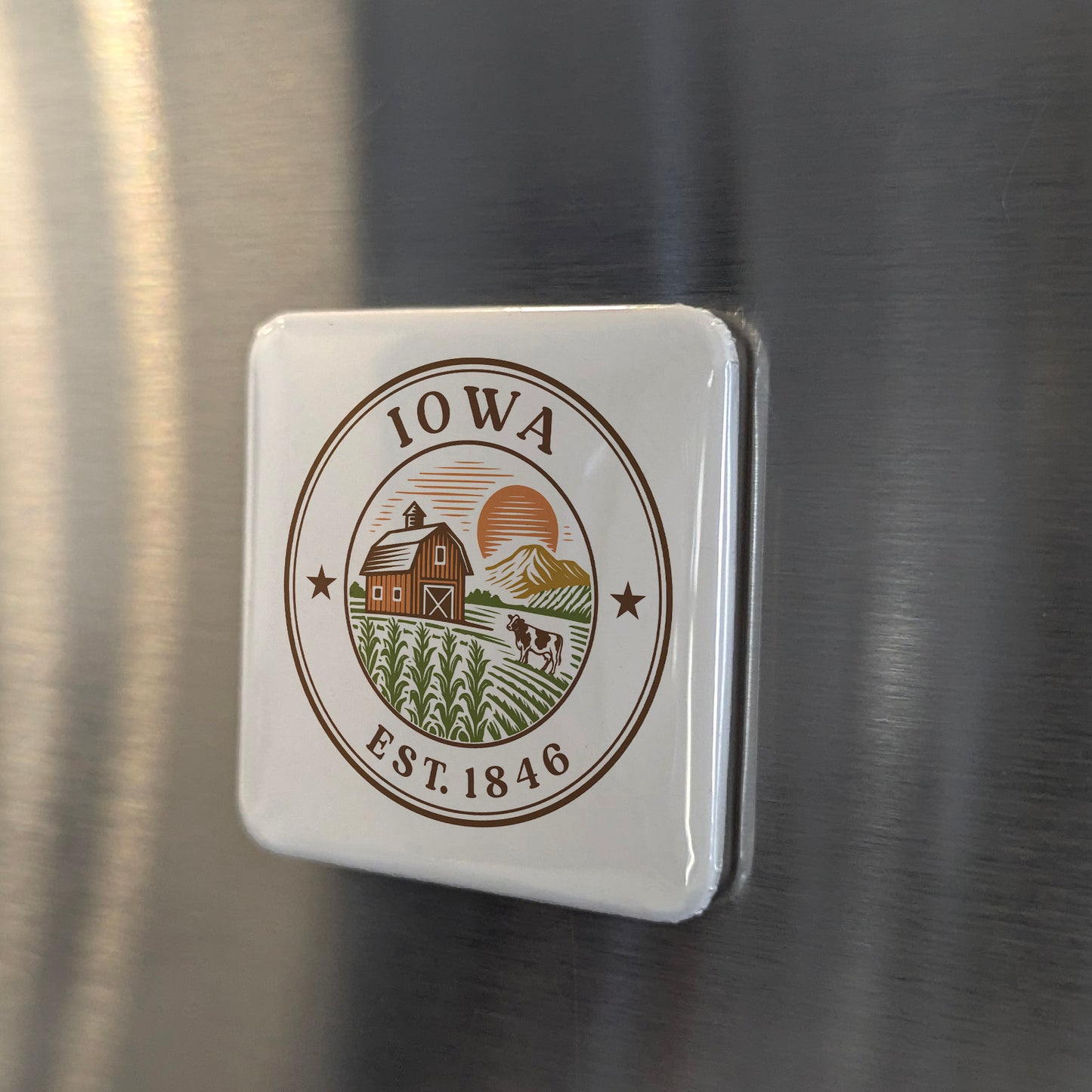 Iowa Magnet | The Hawkeye State | 2×2 | Made in Canada - PhiloPerse