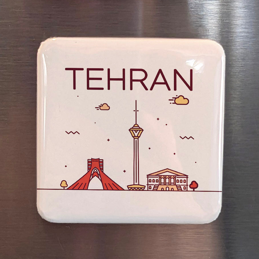 Tehran Iran Asia Magnet | Capital of Persia at the Foot of the Alborz | 2x2 | Made in Canada