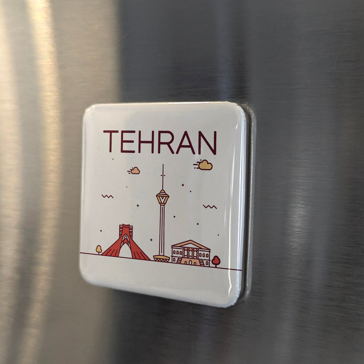 Tehran Iran Asia Magnet | Capital of Persia at the Foot of the Alborz | 2x2 | Made in Canada