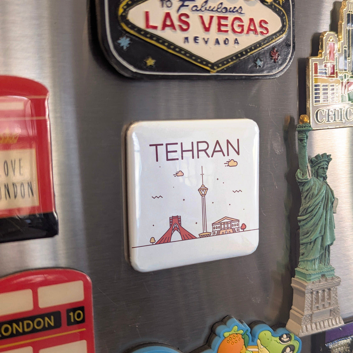 Tehran Iran Asia Magnet | Capital of Persia at the Foot of the Alborz | 2x2 | Made in Canada