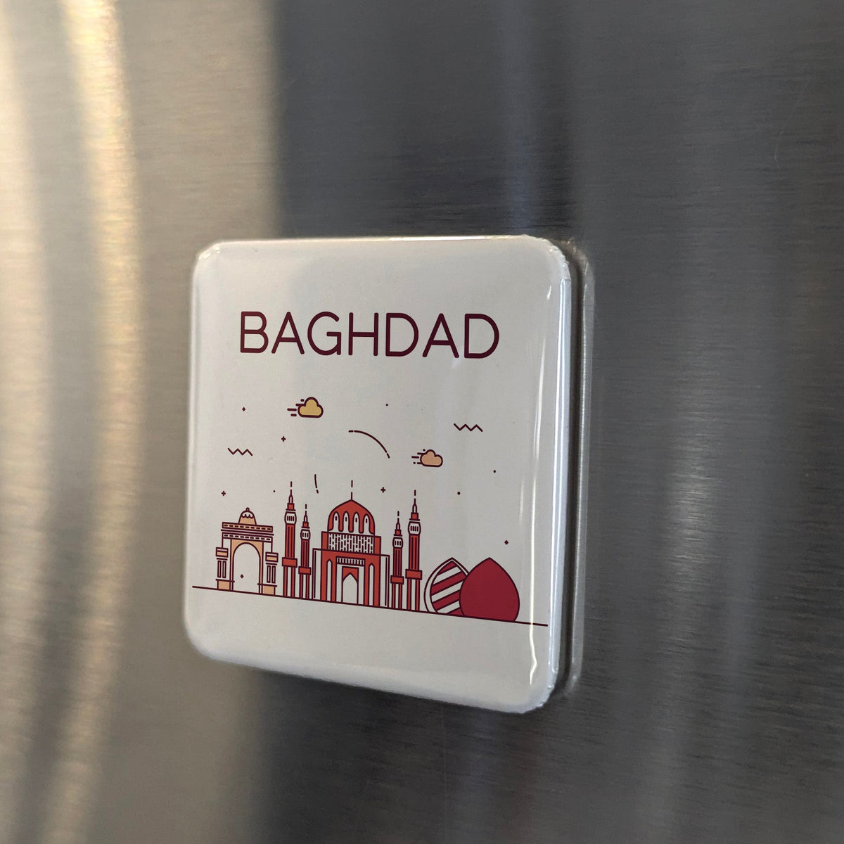 Baghdad Iraq Asia Magnet | City of Peace on the Tigris River | 2x2 | Made in Canada