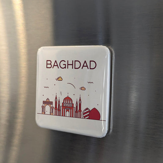 Bagdad Irak Asie Aimant | Ville de paix sur le Tigre | 2x2 | Fabriqué au Canada