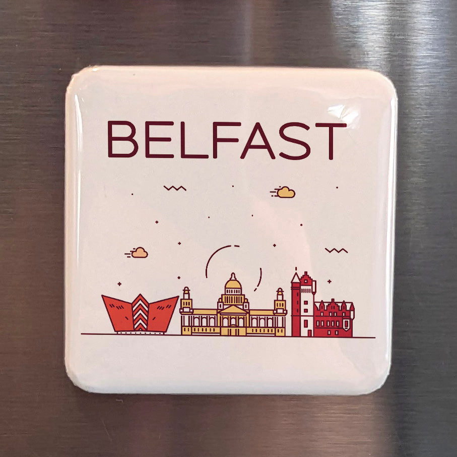 Belfast Ireland Magnet | City of the Titanic and Linen on the Lagan | 2x2 | Made in Canada