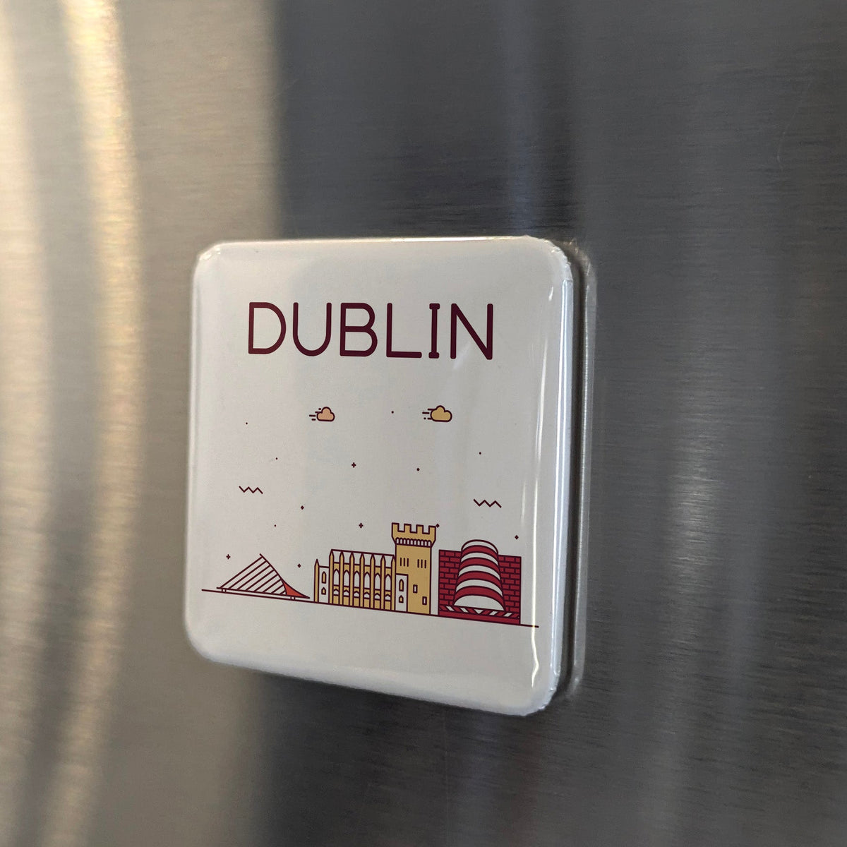 Dublin Ireland Magnet | Fair City on the Liffey and Heart of Celtic Literary Tradition | 2x2 | Made in Canada