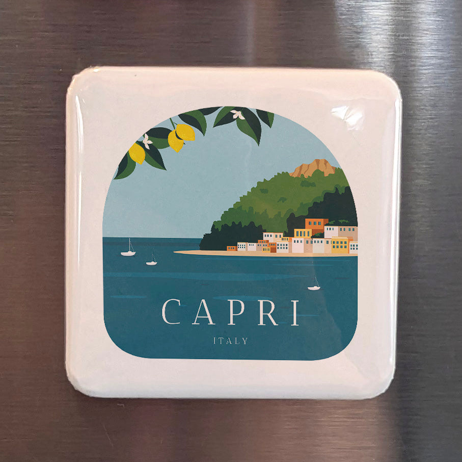 Capri Italy Magnet | Island of Emperors and the Blue Grotto of the Bay of Naples | 2x2 | Made in Canada
