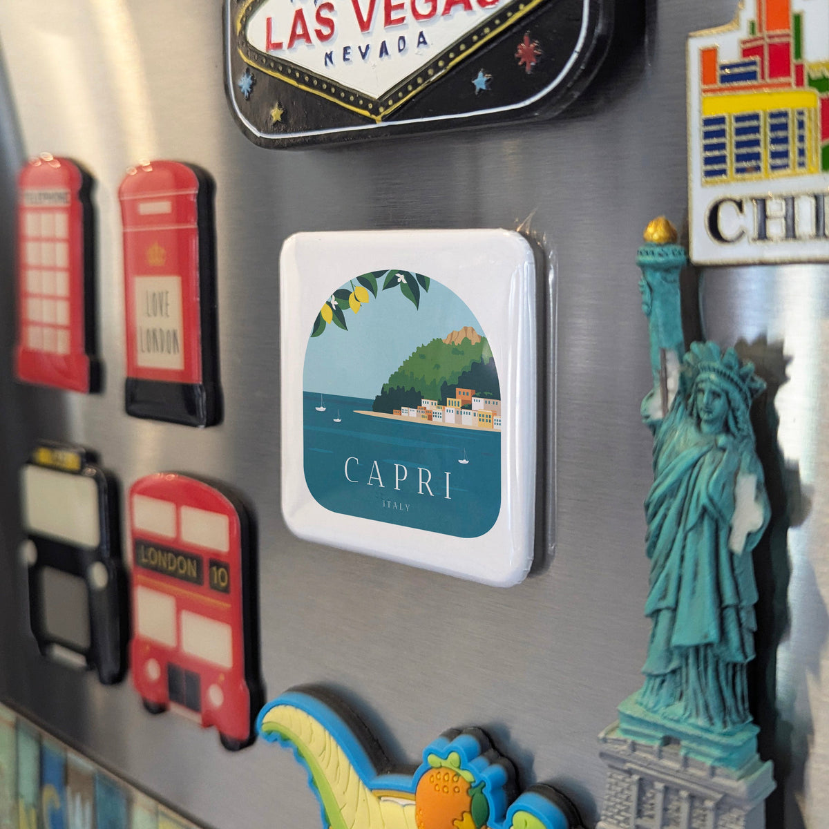 Capri Italy Magnet | Island of Emperors and the Blue Grotto of the Bay of Naples | 2x2 | Made in Canada