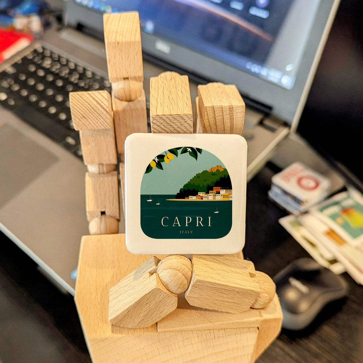 Capri Italy Magnet | Island of Emperors and the Blue Grotto of the Bay of Naples | 2x2 | Made in Canada