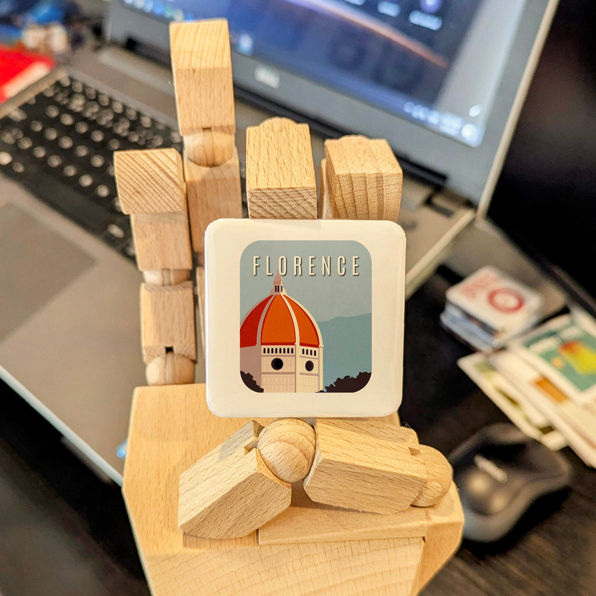 Florence Italy Magnet | Cradle of the Renaissance on the Banks of the Arno | 2x2 | Made in Canada