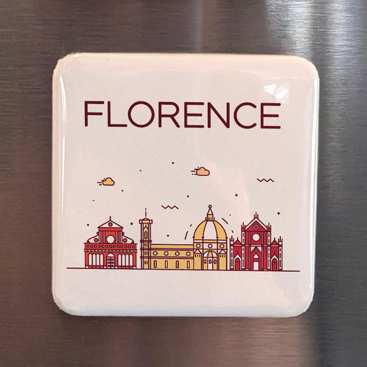 Florence Italy Magnet | Brunelleschi's Dome Skyline Above the Arno of the Medici | 2x2 | Made in Canada - PhiloPerse
