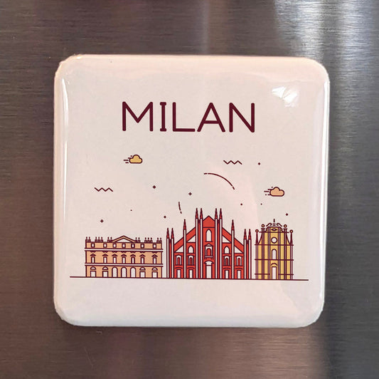 Milan Italy Magnet | Fashion and Finance Capital on the Lombardy Plain | 2x2 | Made in Canada