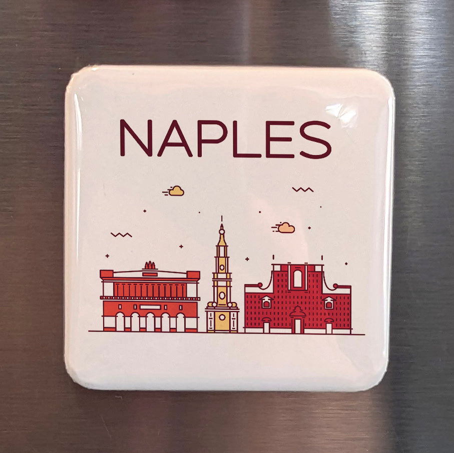 Naples Italy Magnet | City of Vesuvius and the Soul of Southern Italy | 2x2 | Made in Canada