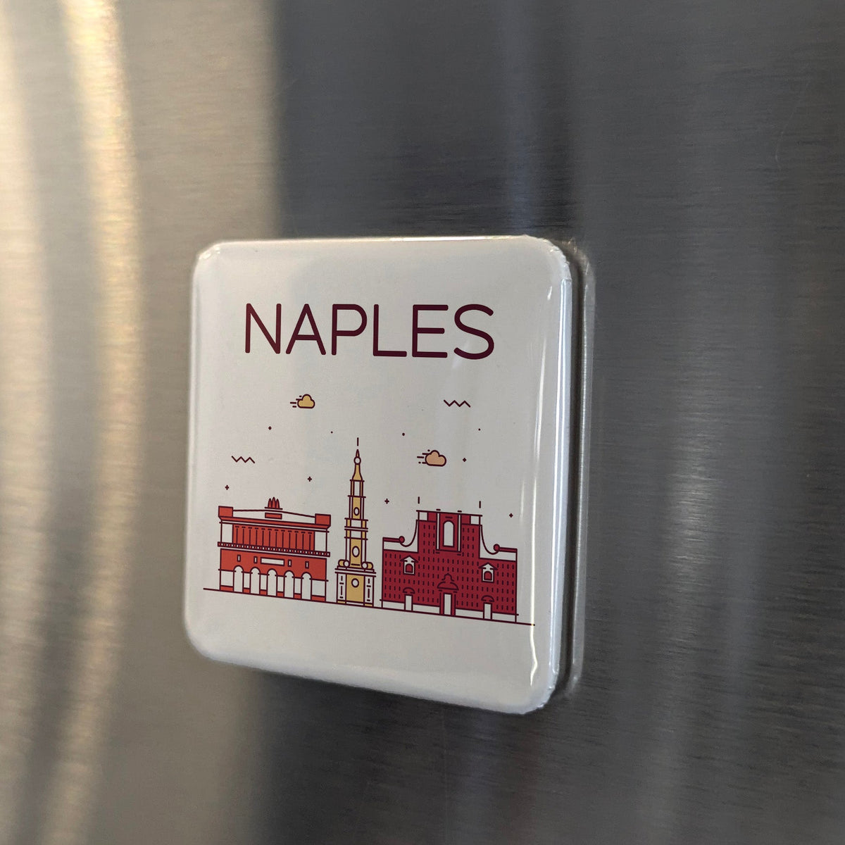 Naples Italy Magnet | City of Vesuvius and the Soul of Southern Italy | 2x2 | Made in Canada