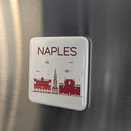 Naples Italy Magnet | City of Vesuvius and the Soul of Southern Italy | 2x2 | Made in Canada - PhiloPerse