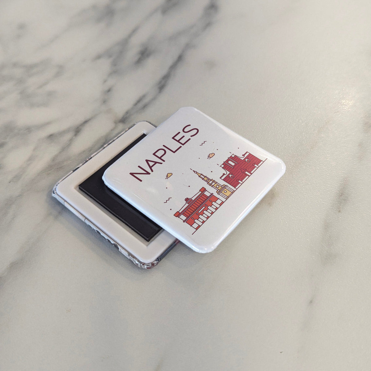 Naples Italy Magnet | City of Vesuvius and the Soul of Southern Italy | 2x2 | Made in Canada