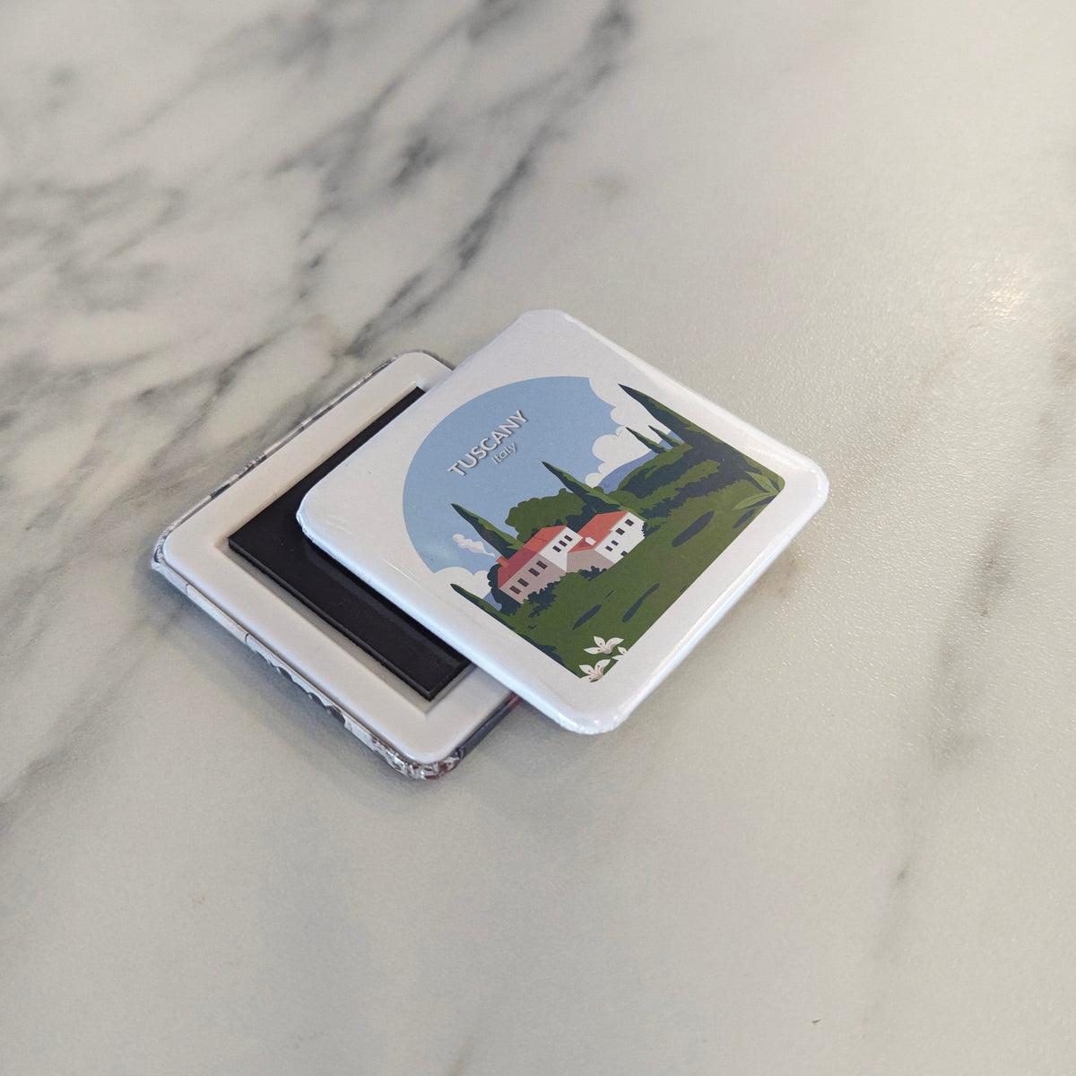 Tuscany Italy Magnet | Rolling Hills of Cypress and Vine in the Heart of the Italian Renaissance | 2x2 | Made in Canada