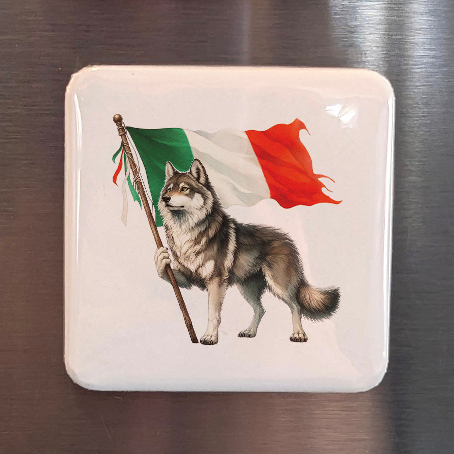 Italy Magnet | Wolf of the Apennines and Spirit of the Italian Wilderness | 2x2 | Made in Canada