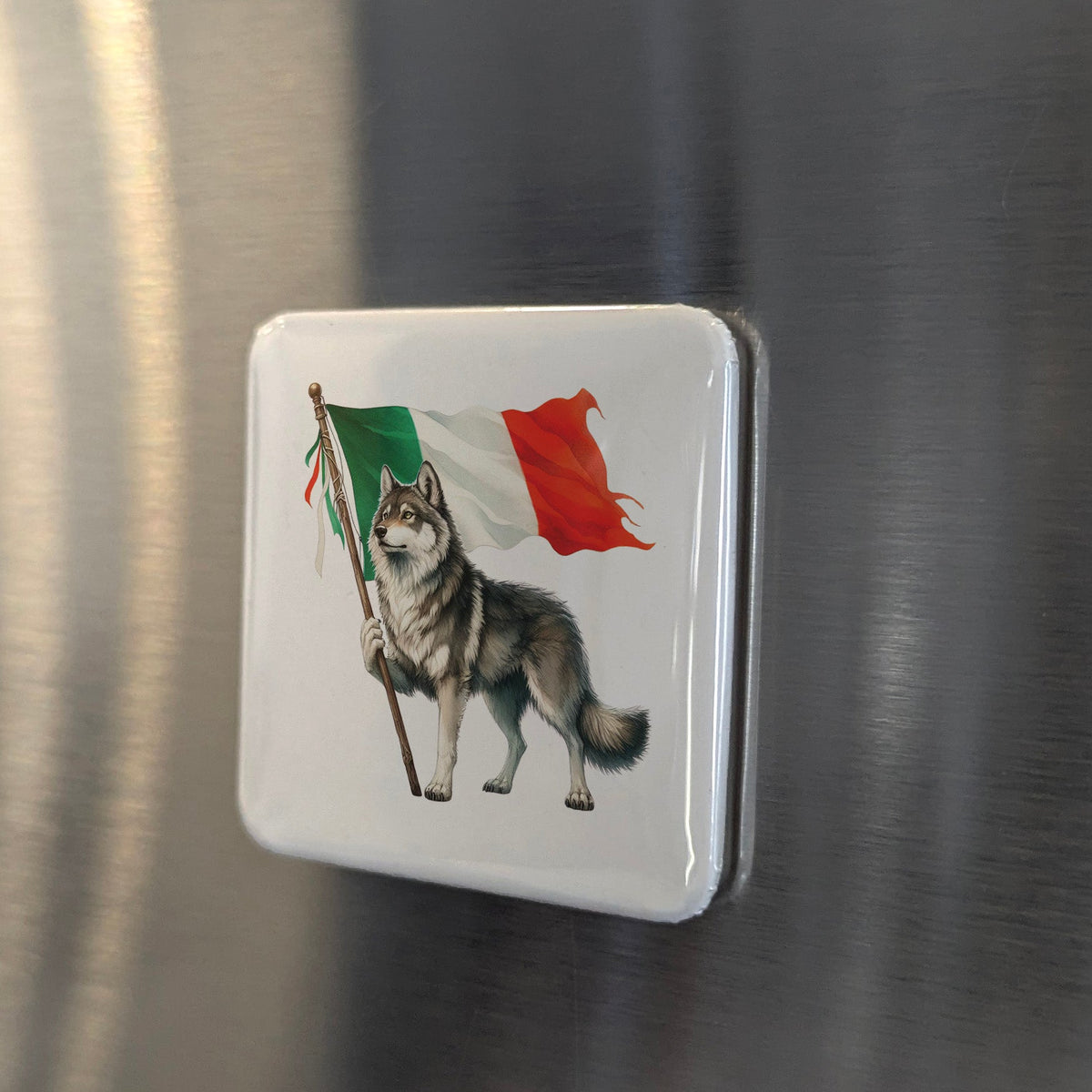 Italy Magnet | Wolf of the Apennines and Spirit of the Italian Wilderness | 2x2 | Made in Canada
