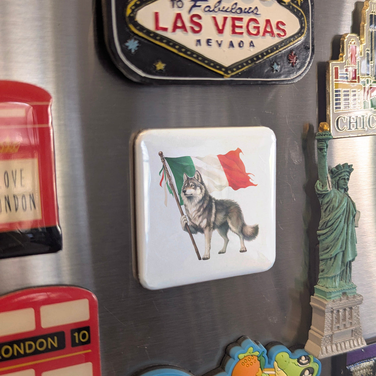 Italy Magnet | Wolf of the Apennines and Spirit of the Italian Wilderness | 2x2 | Made in Canada
