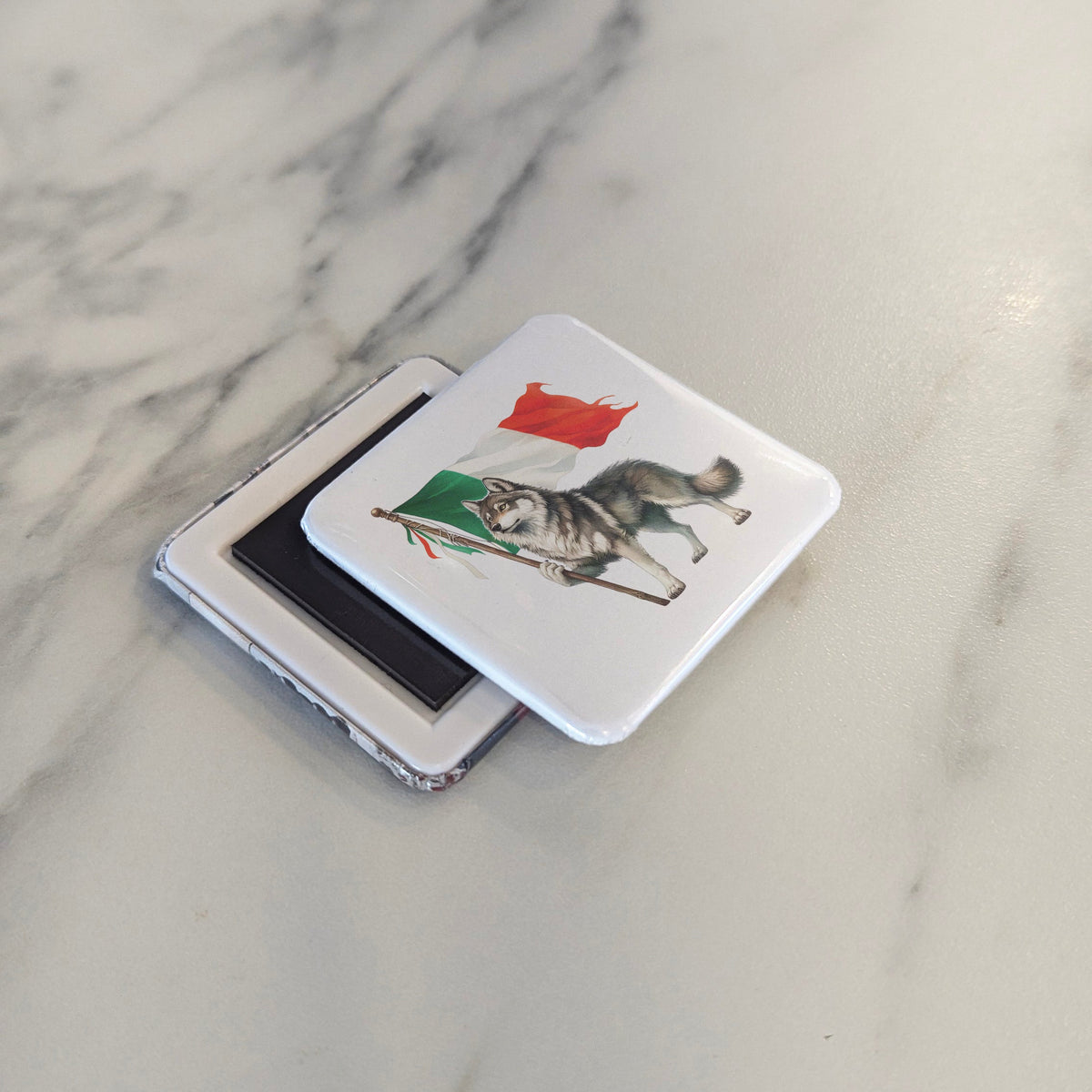 Italy Magnet | Wolf of the Apennines and Spirit of the Italian Wilderness | 2x2 | Made in Canada
