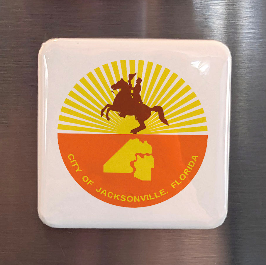 Jacksonville Florida Magnet | Old Hickory | 2×2 | Made in Canada - PhiloPerse