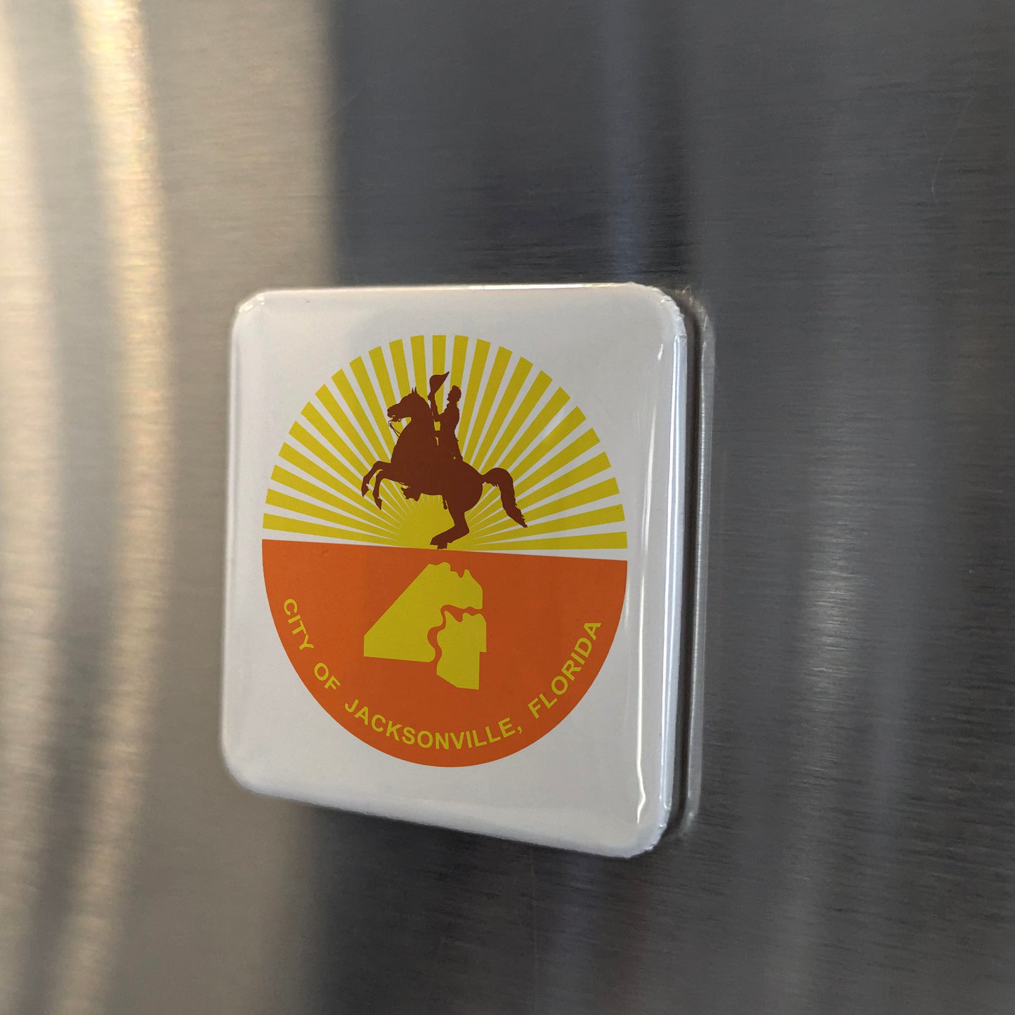 Jacksonville Florida Magnet | Old Hickory | 2×2 | Made in Canada - PhiloPerse
