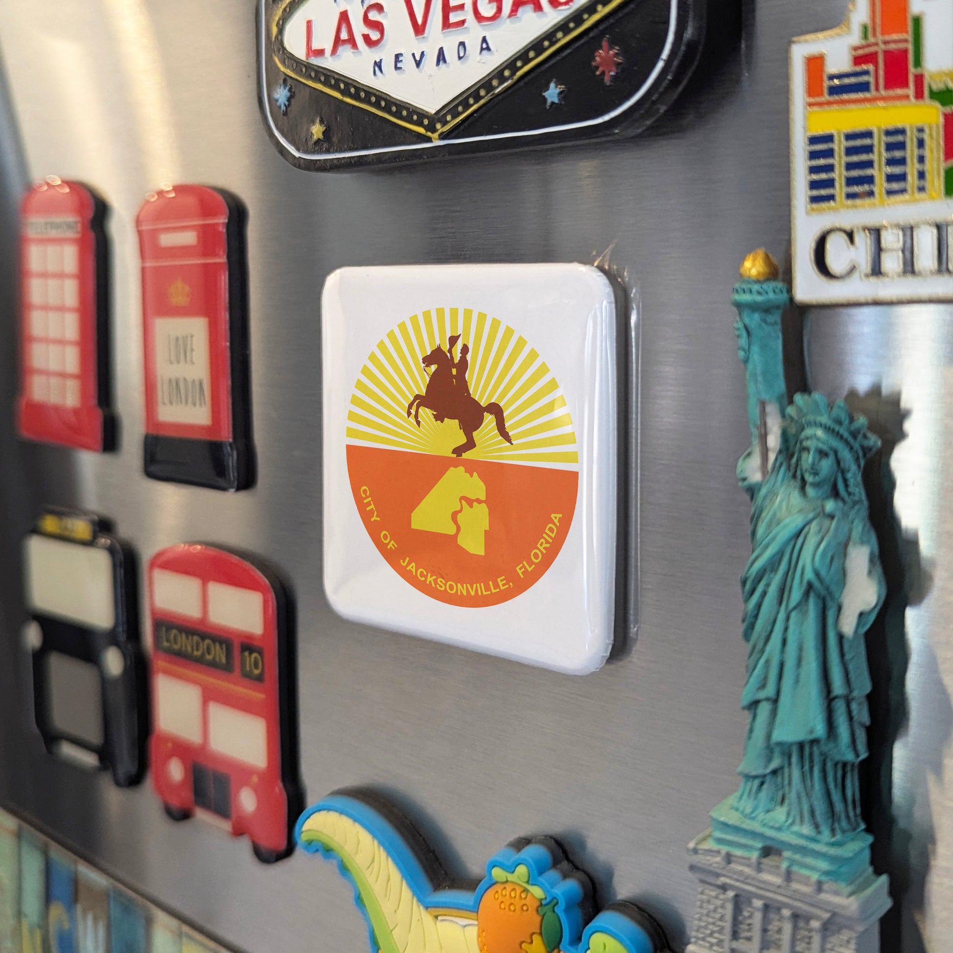 Jacksonville Florida Magnet | Old Hickory | 2×2 | Made in Canada - PhiloPerse
