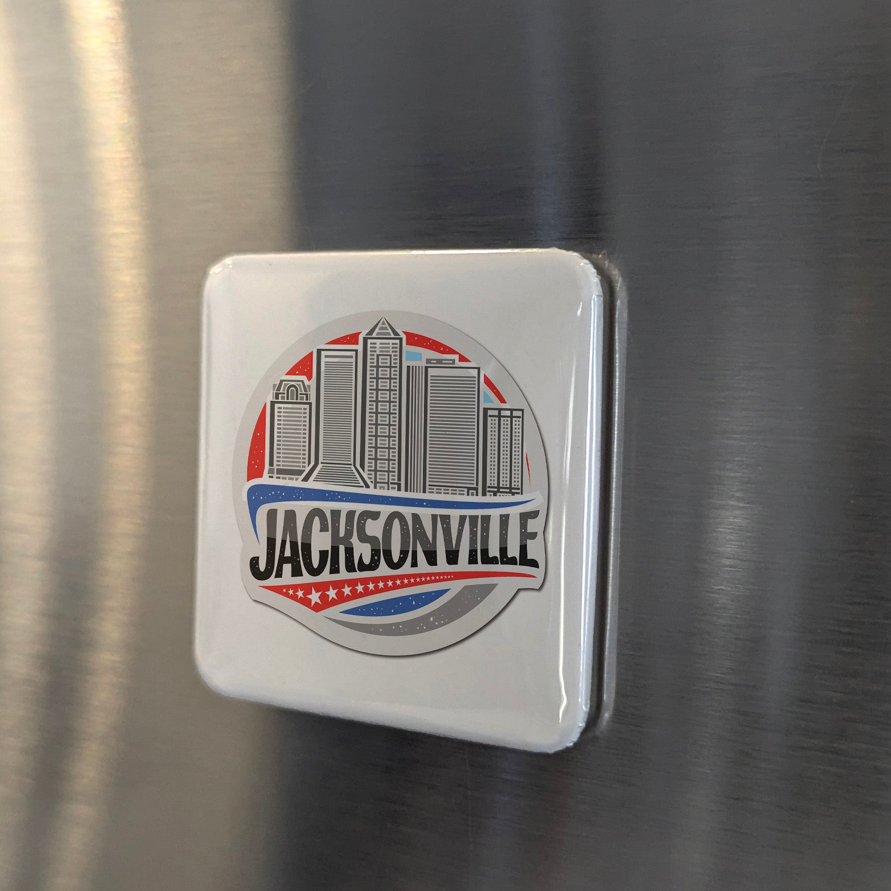 Jacksonville Florida Magnet | Bold City | 2×2 | Made in Canada - PhiloPerse