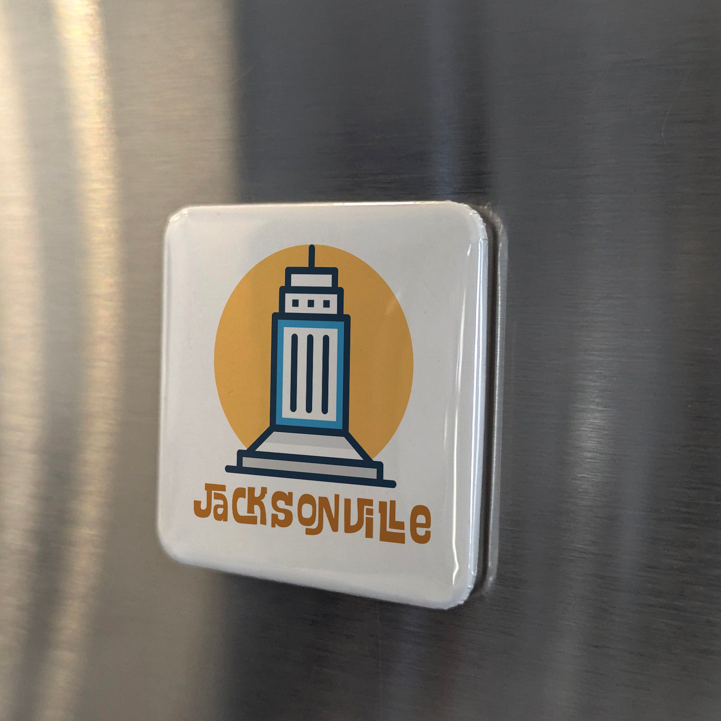 Jacksonville Florida Magnet | Sunshine Tower | 2×2 | Made in Canada - PhiloPerse