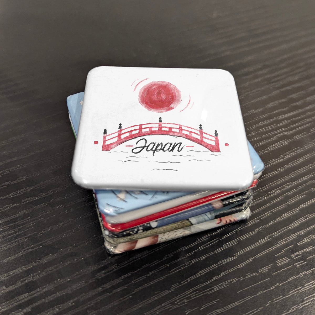 Japan Asia Magnet | Hinomaru Rising Sun Flag of the Land of the Rising Sun | 2x2 | Made in Canada