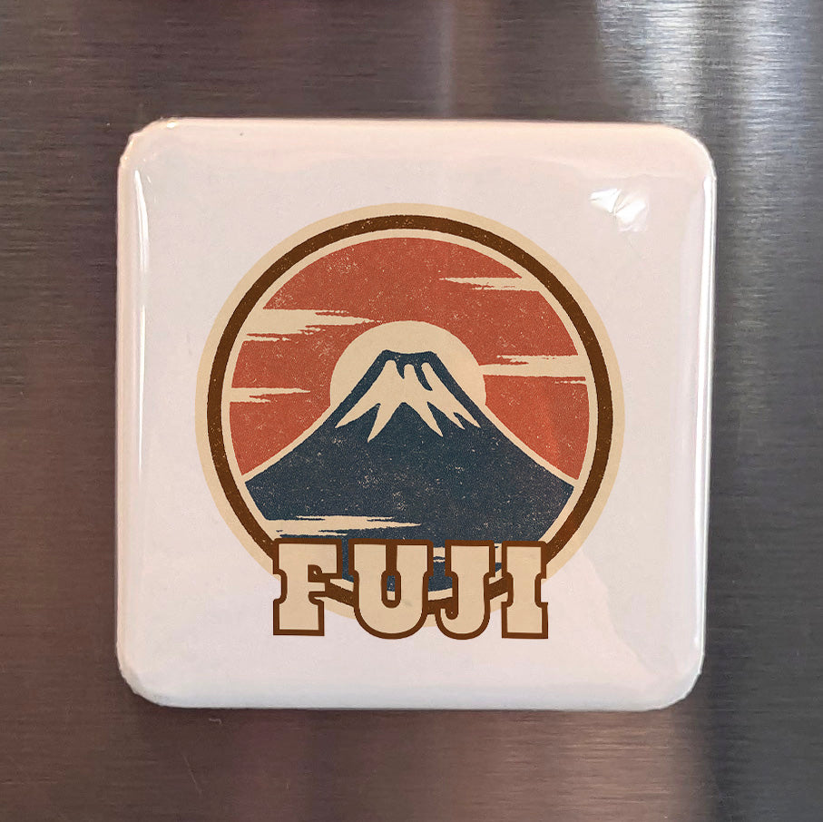 Japan Asia Magnet | Mount Fuji Sacred Peak of the Japanese Soul | 2x2 | Made in Canada