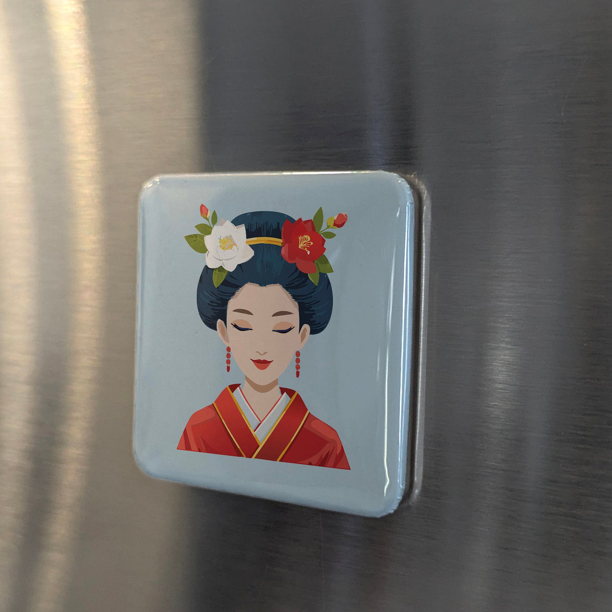 Japan Asia Magnet | Geisha Living Art of the Ancient Flower Districts | 2x2 | Made in Canada