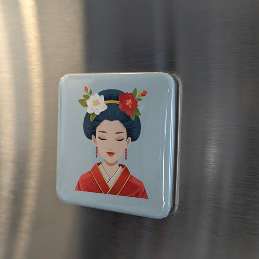 Japan Asia Magnet | Geisha Living Art of the Ancient Flower Districts | 2x2 | Made in Canada