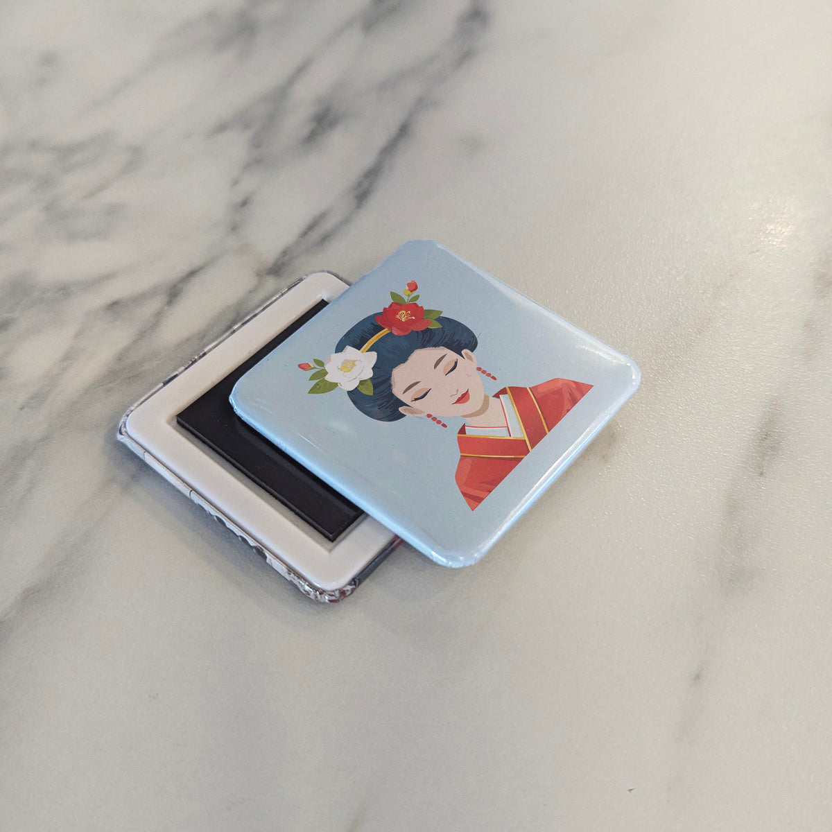 Japan Asia Magnet | Geisha Living Art of the Ancient Flower Districts | 2x2 | Made in Canada