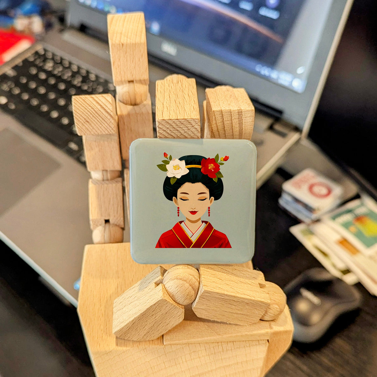 Japan Asia Magnet | Geisha Living Art of the Ancient Flower Districts | 2x2 | Made in Canada