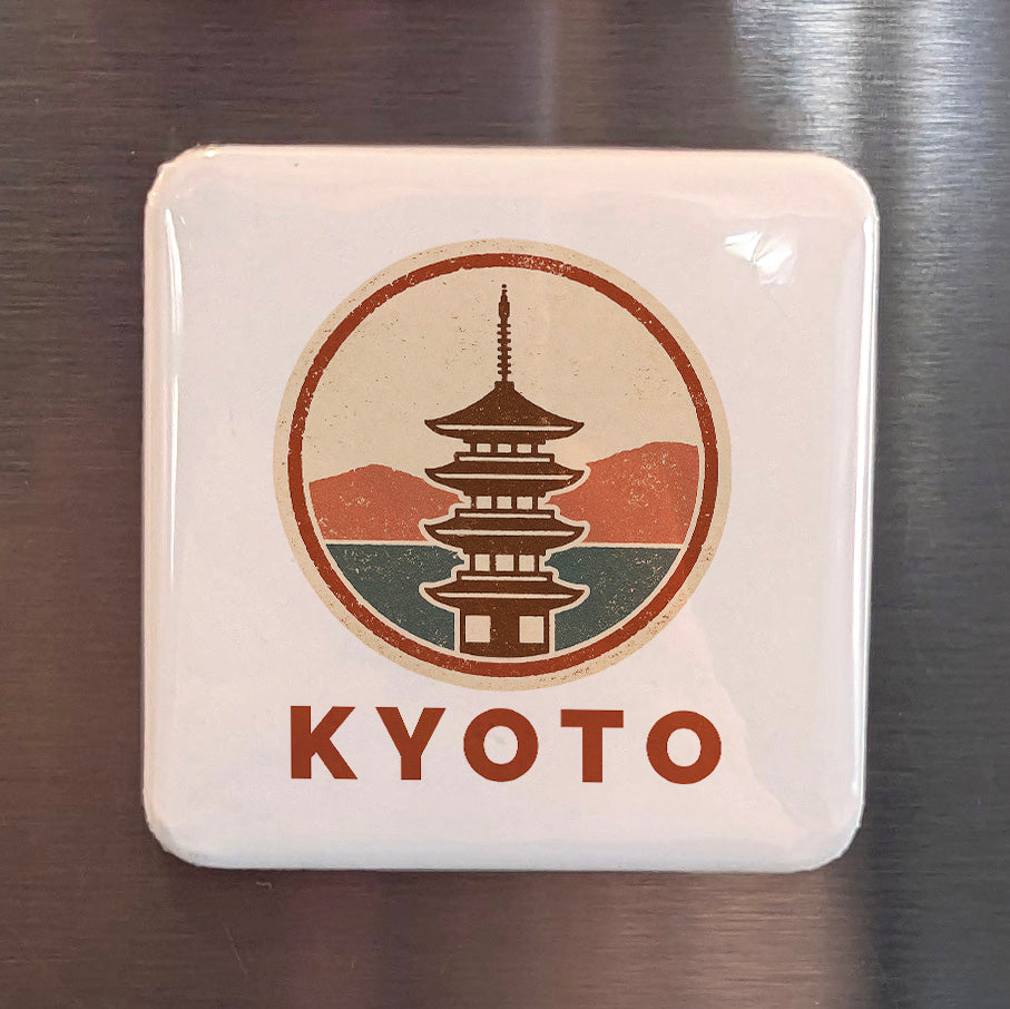 Kyoto Japan Asia Magnet | Pagoda City of a Thousand Temples | 2x2 | Made in Canada