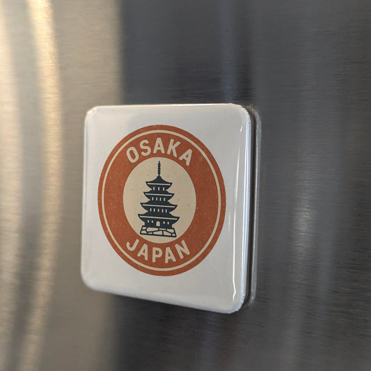 Osaka Japan Asia Magnet | Nation's Kitchen Dotonbori Spirit of Naniwa | 2x2 | Made in Canada