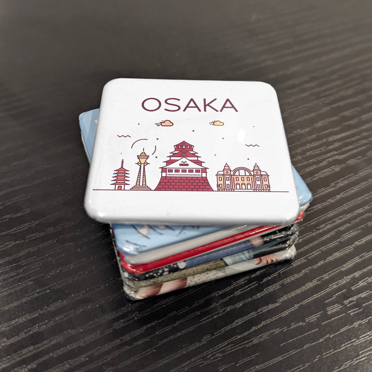 Osaka Japan Asia Magnet | Second City Skyline on Osaka Bay | 2x2 | Made in Canada