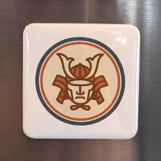 Japan Asia Magnet | Samurai Spirit Guardian of the Feudal Age | 2x2 | Made in Canada