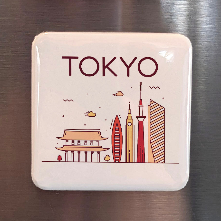 Tokyo Japan Asia Magnet | Capital of the East Edo Bay to the Kanto Plain | 2x2 | Made in Canada