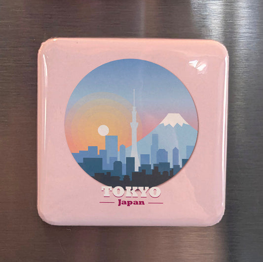 Tokyo Japan Asia Magnet | Neon Skyline of the World's Greatest Megalopolis | 2x2 | Made in Canada