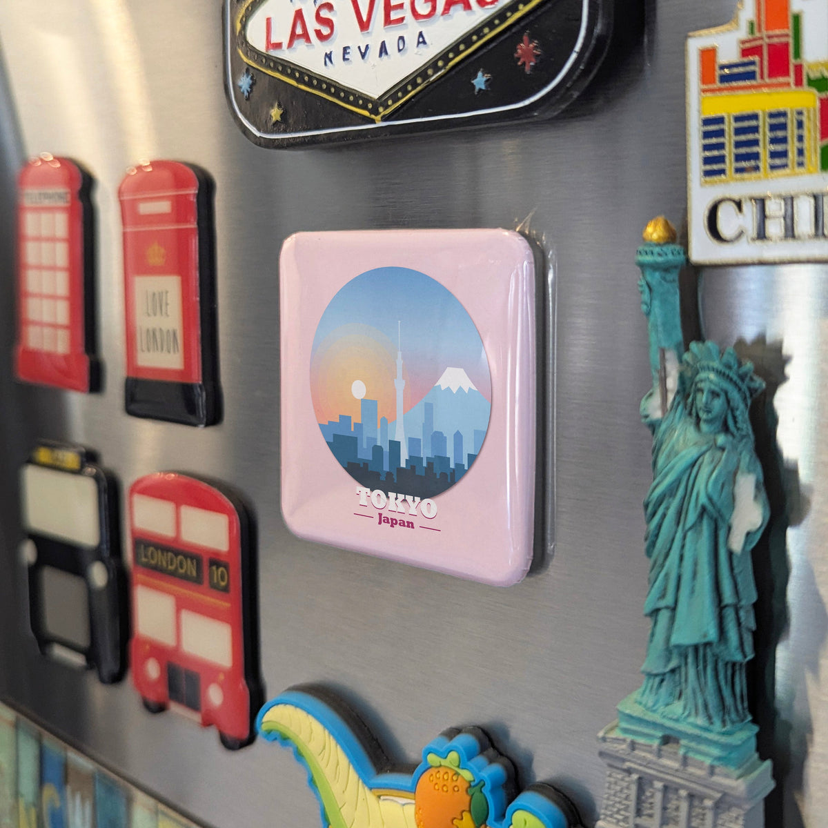 Tokyo Japan Asia Magnet | Neon Skyline of the World's Greatest Megalopolis | 2x2 | Made in Canada