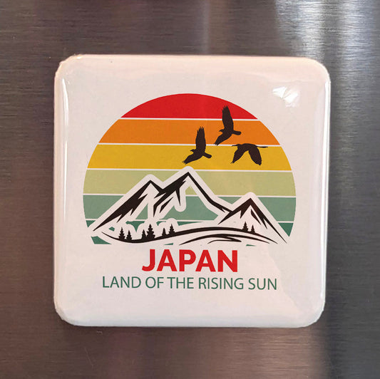 Japan Asia Magnet | Land of the Rising Sun Nihon Symbol of the East | 2x2 | Made in Canada