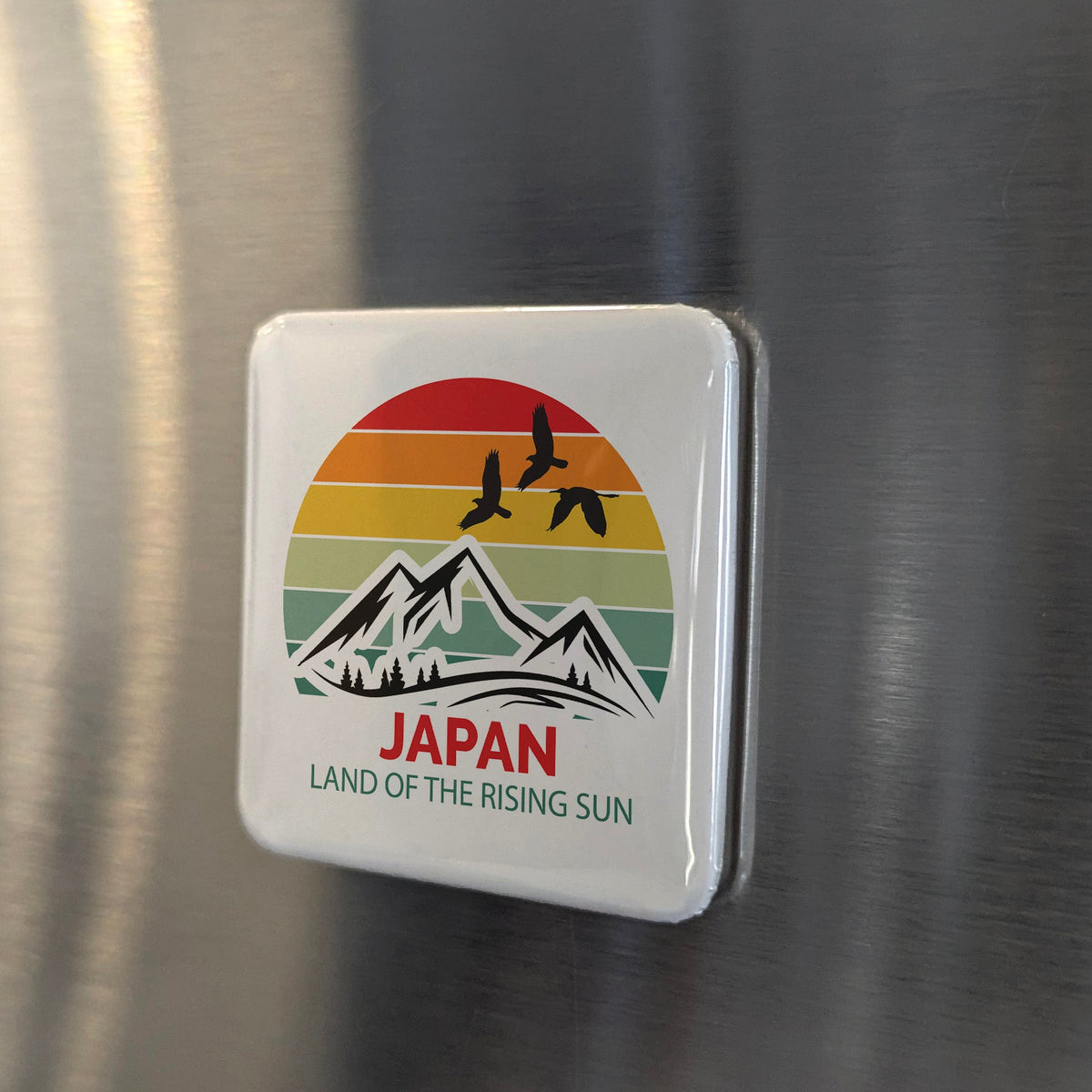 Japan Asia Magnet | Land of the Rising Sun Nihon Symbol of the East | 2x2 | Made in Canada