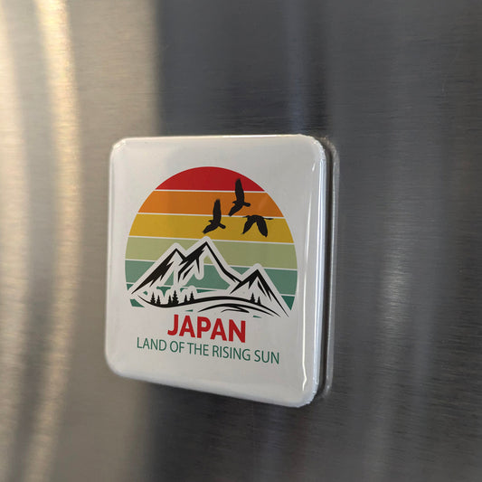 Japan Asia Magnet | Land of the Rising Sun Nihon Symbol of the East | 2x2 | Made in Canada