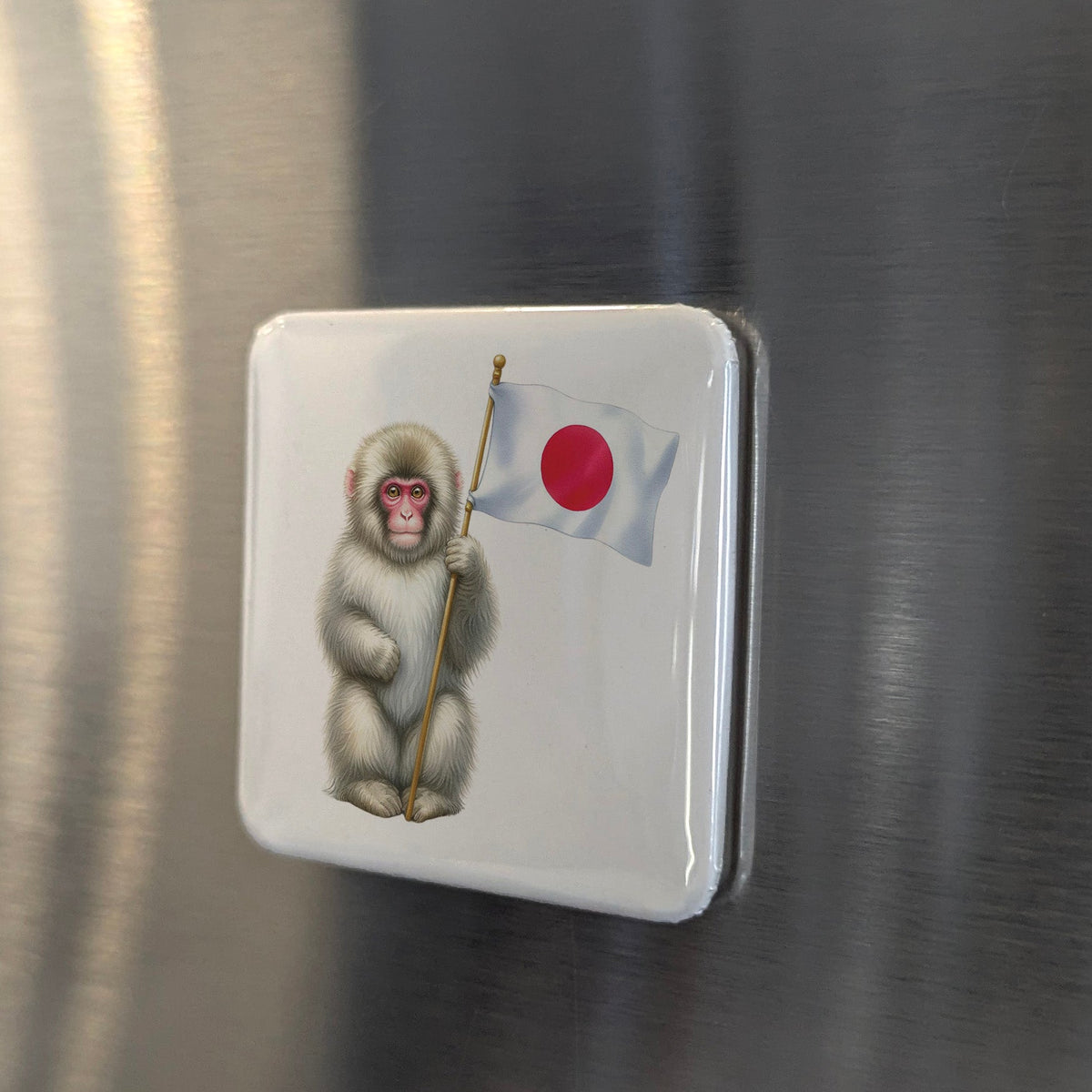 Japan Asia Magnet | Japanese Macaque Snow Monkey of the Hot Springs | 2x2 | Made in Canada