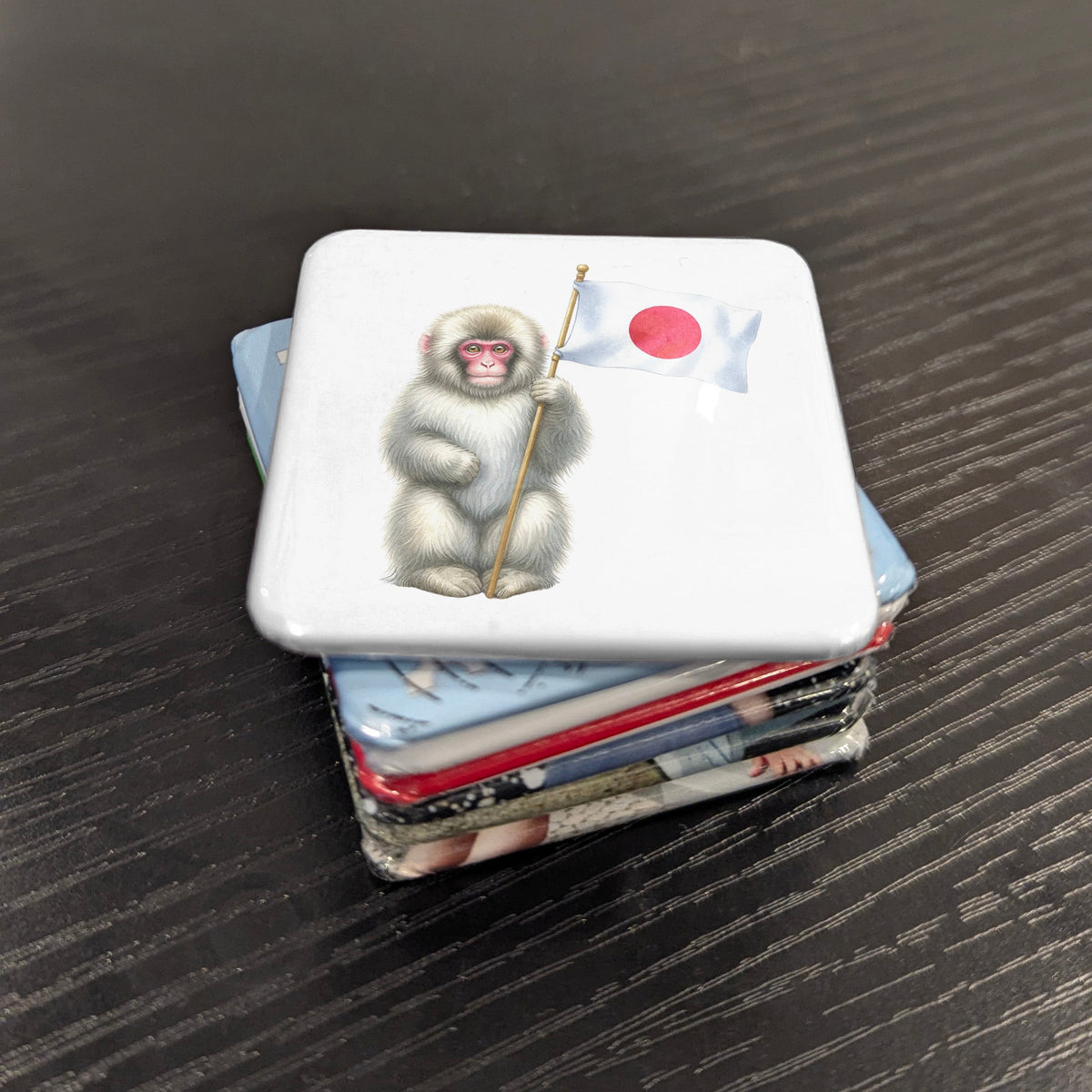 Japan Asia Magnet | Japanese Macaque Snow Monkey of the Hot Springs | 2x2 | Made in Canada